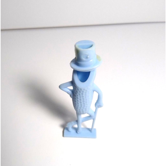 Planters Mr. Peanut Blue Toy Whistle Original Plastic Figure 1950s Vintage Retro - Picture 6 of 9